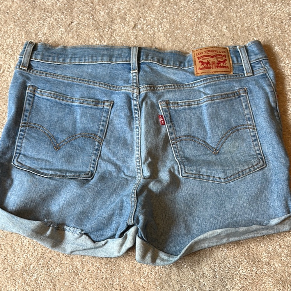 Levi's Blue Jean Shorts Distressed Cut-Off Style
